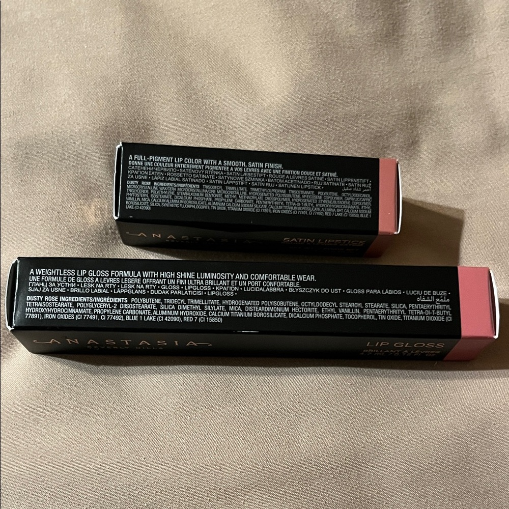 NIB Anastasia Beverly Hills Satin Lipstick and Lip Gloss - Dusty Rose - Picture 6 of 6